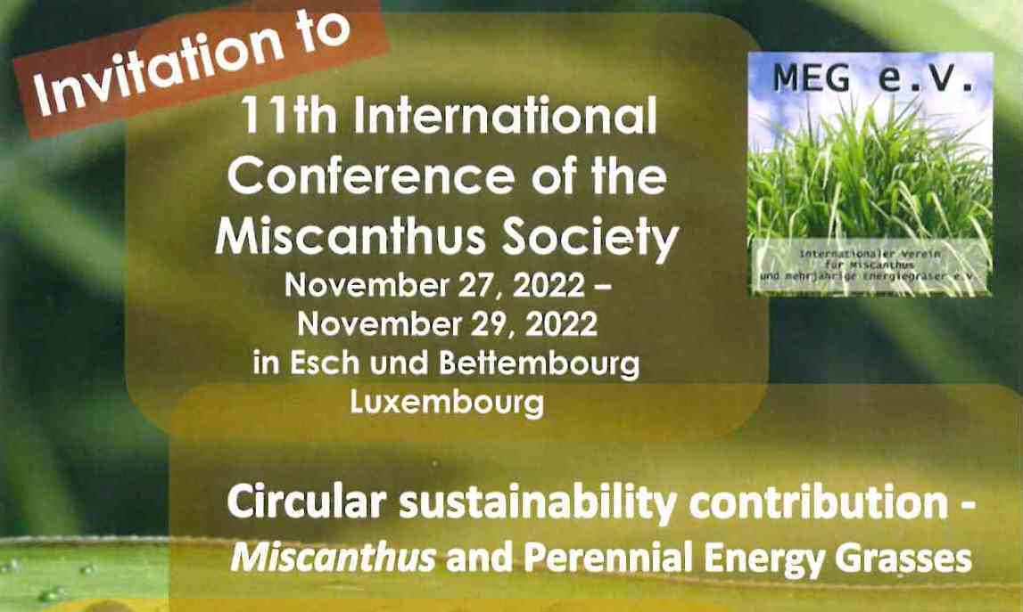 11th International Conferenece of the Miscanthus Society - Luxembourg, November 27-29, 2022